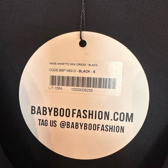 NWT Babyboo Annette mini dress black S - Picture 5 of 8